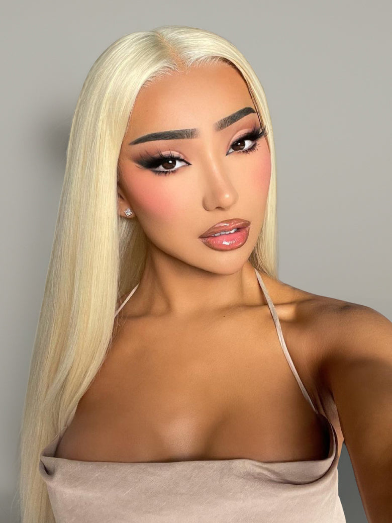 Blonde Bone Straight 13x4 HD Frontal Closure Wig